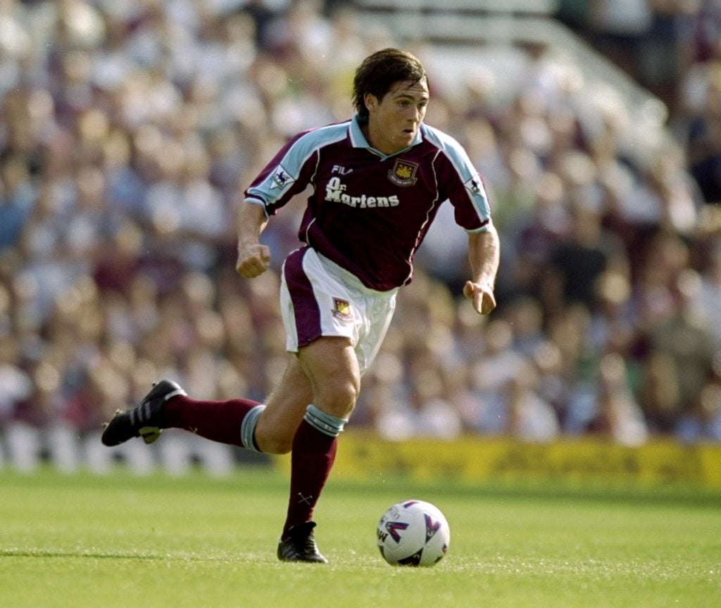 Frank Lampard playing for West Ham against Watford in the Premier League