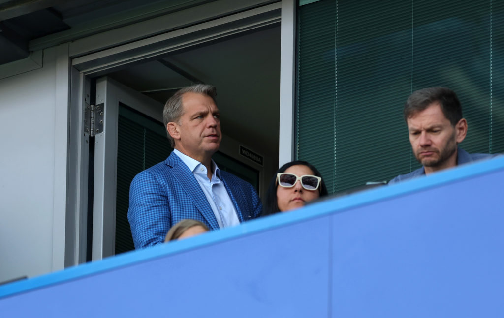 Todd Boehly looks on during Chelsea FC v Manchester City FC - Premier League