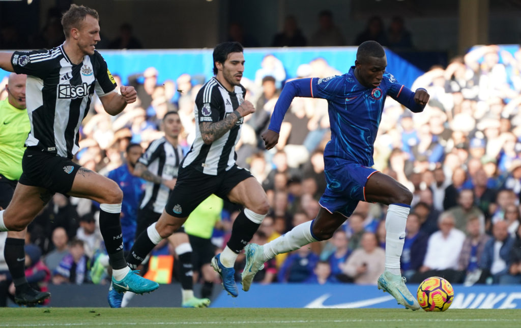 Chelsea's Nicolas Jackson during the Premier League match between Chelsea FC and Newcastle United