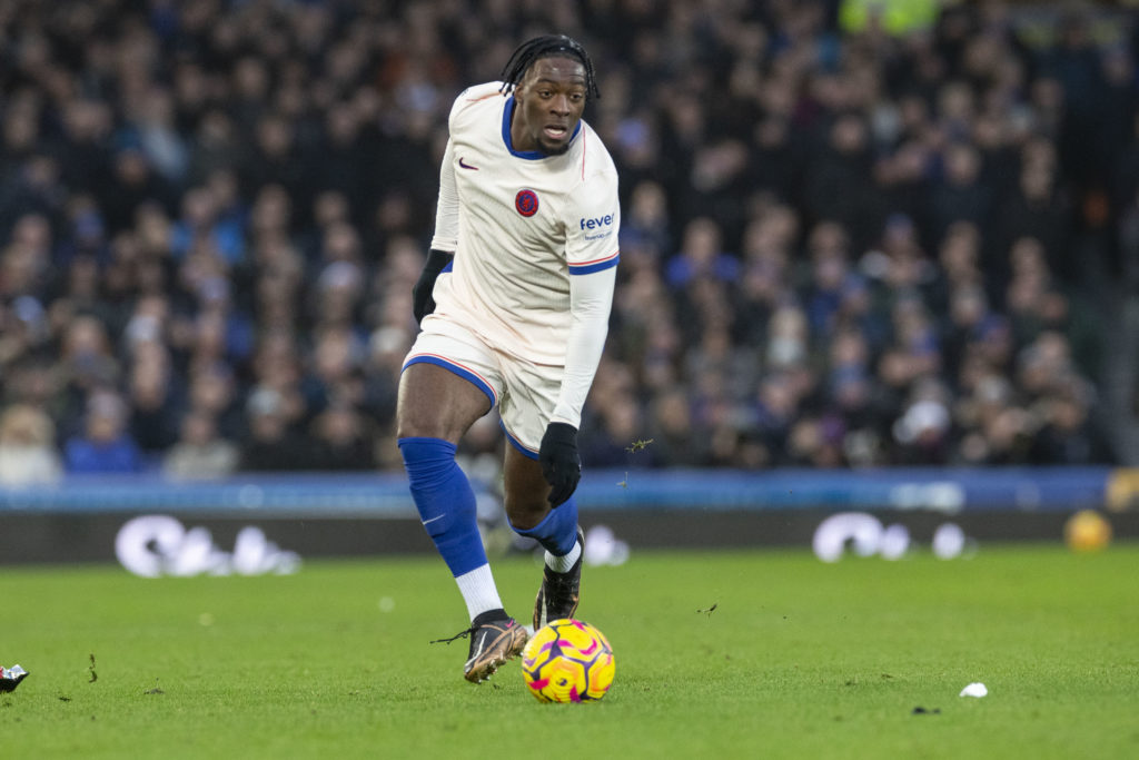 Axel Disasi for Chelsea in a Premier League match against Everton.