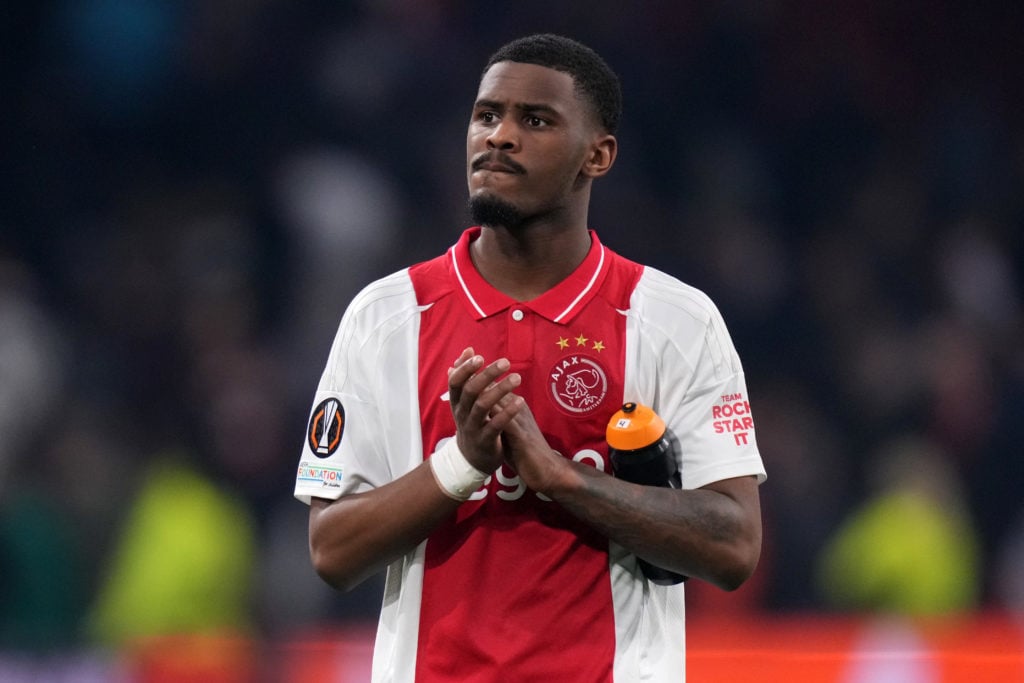 Jorrel Hato looks dejected after Ajax v Eintracht Frankfurt - UEFA Europa League