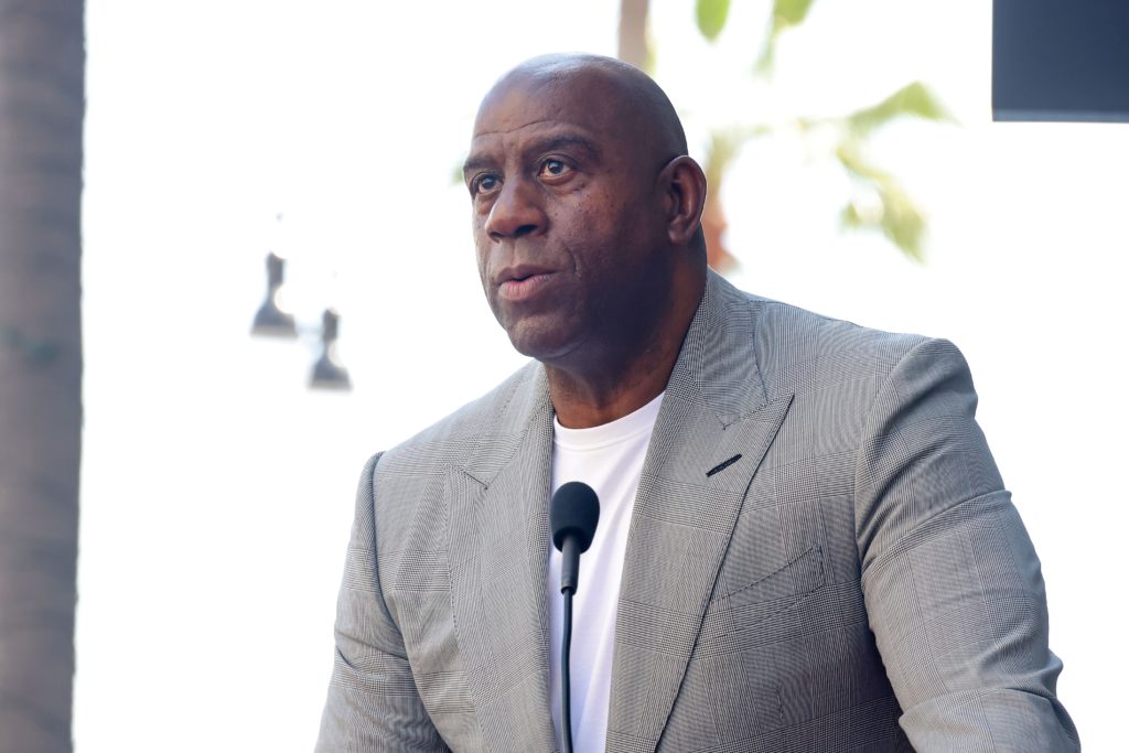 Magic Johnson in attendance as American Tennis Player Billie Jean King Honored With A Star On The Hollywood Walk Of Fame