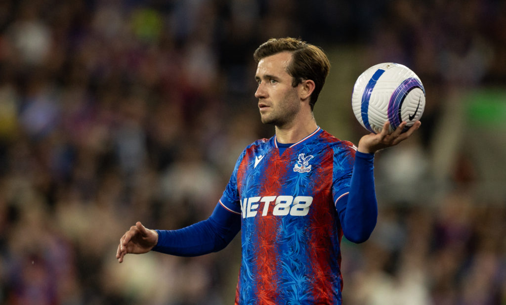 Crystal Palace's Ben Chilwell prepares to take a throw-in