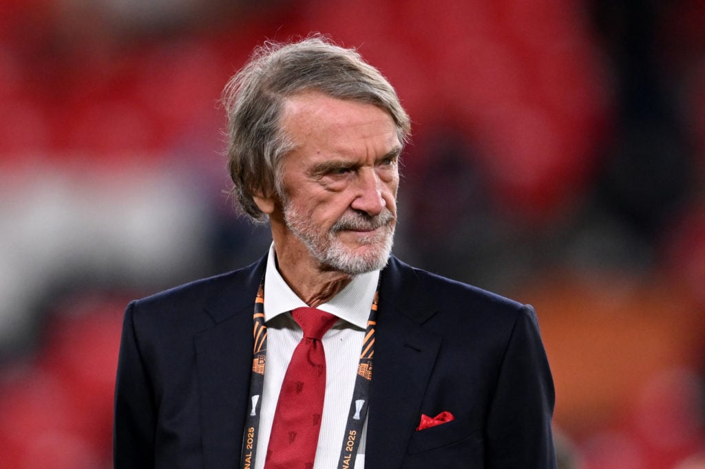 Jim Ratcliffe looks on after Tottenham Hotspur v Manchester United - UEFA Europa League Final 2025