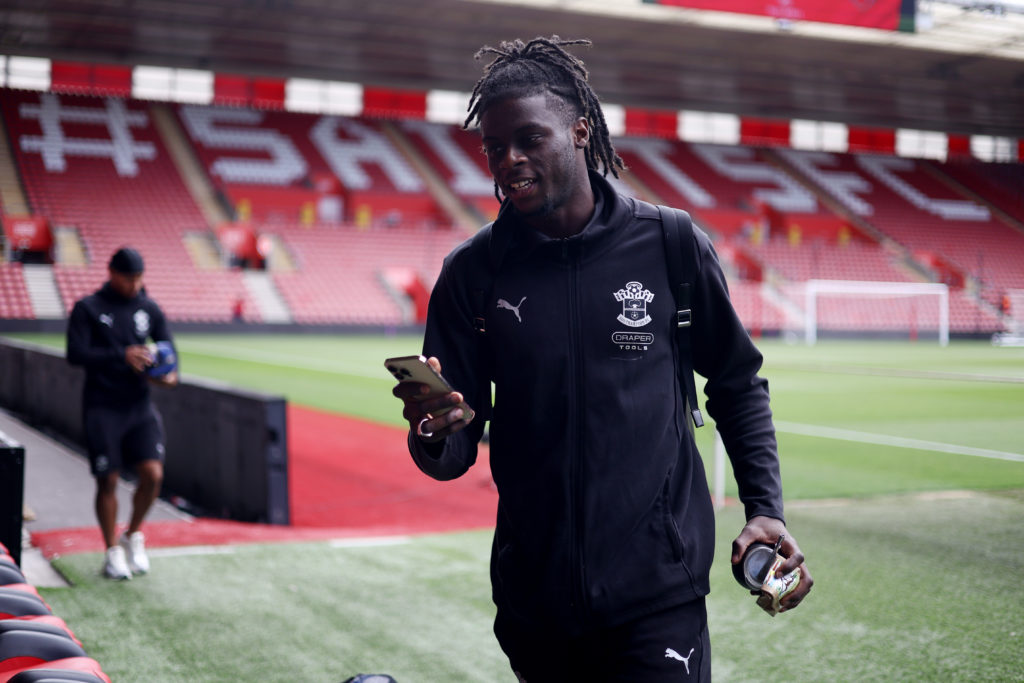Lesley Ugochukwu arriving for the Premier League match between Southampton and Arsenal.