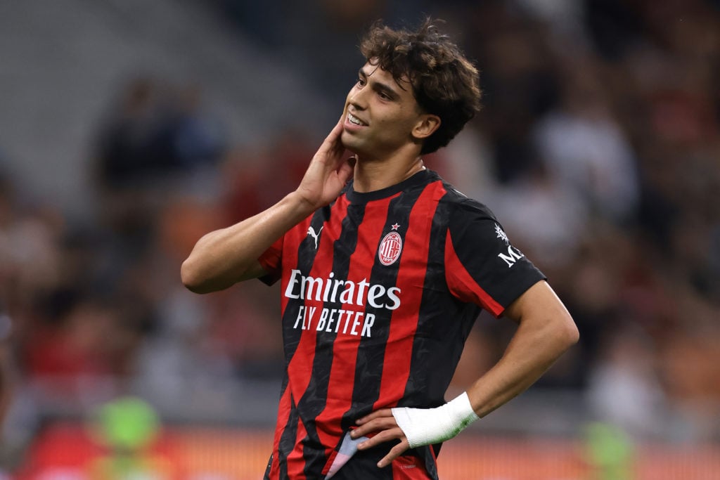 Joao Felix of AC Milan reacts during the Serie A match between AC Milan and AC Monza