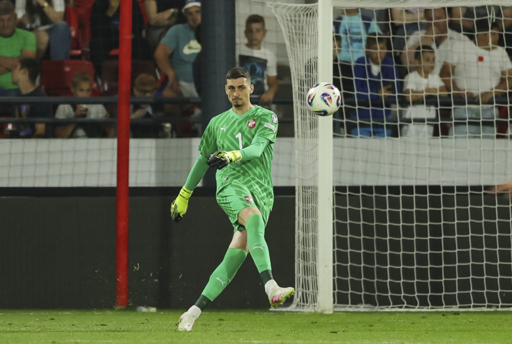 Djordje Petrovic in action during Serbia v Andorra - European Qualifiers Group K - FIFA World Cup 2026