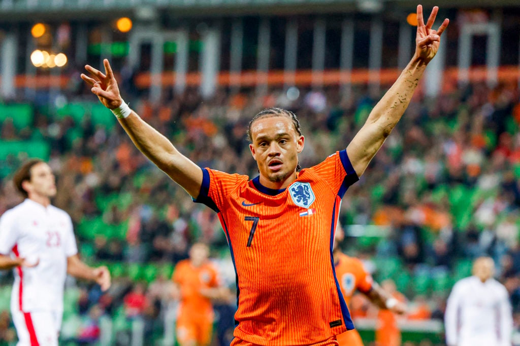 Xavi Simons celebrates after Netherlands v Malta - FIFA 2026 World Cup Qualifier