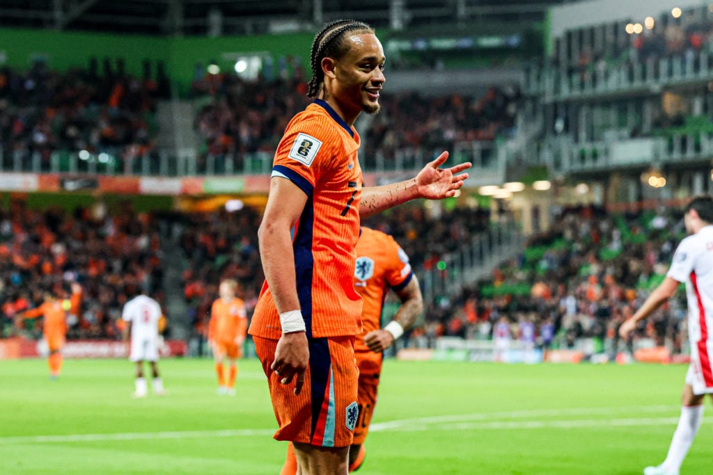 Xavi Simons celebrates during Netherlands v Malta - FIFA World Cup 2026 Qualifier
