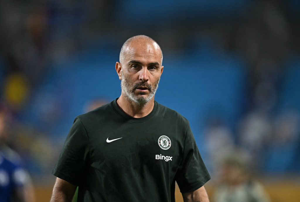 Enzo Maresca looks on following the Club World Cup match between Chelsea and Benfica.