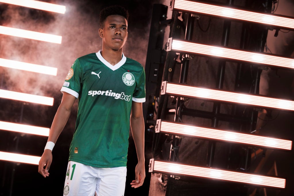 Estevao Willian of Palmeiras arrives for the Club World Cup match against Botafogo.