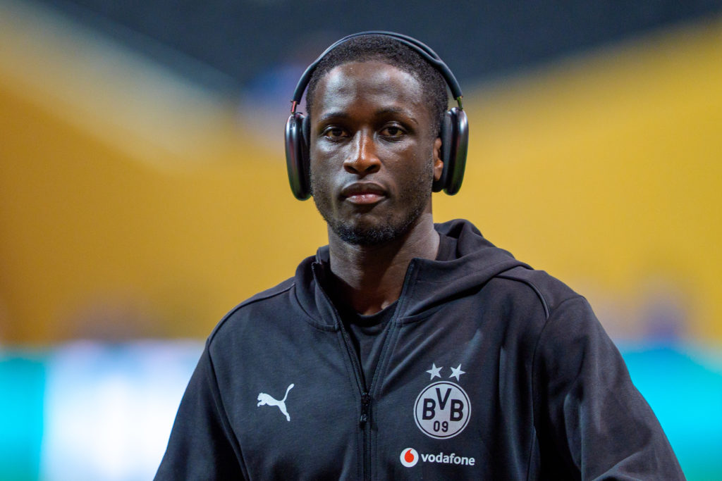 Soumaila Coulibaly walks on the pitch ahead of Borussia Dortmund against Monterrey in the Club World Cup.