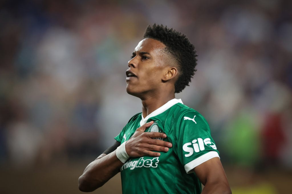 Estevao Willian celebrates during SE Palmeiras v Chelsea FC: Quarter Final - FIFA Club World Cup 2025