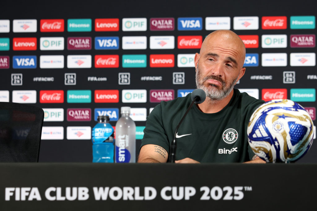 Enzo Maresca speaks to the media during Chelsea FC Training Session And Press Conference - FIFA Club World Cup 2025