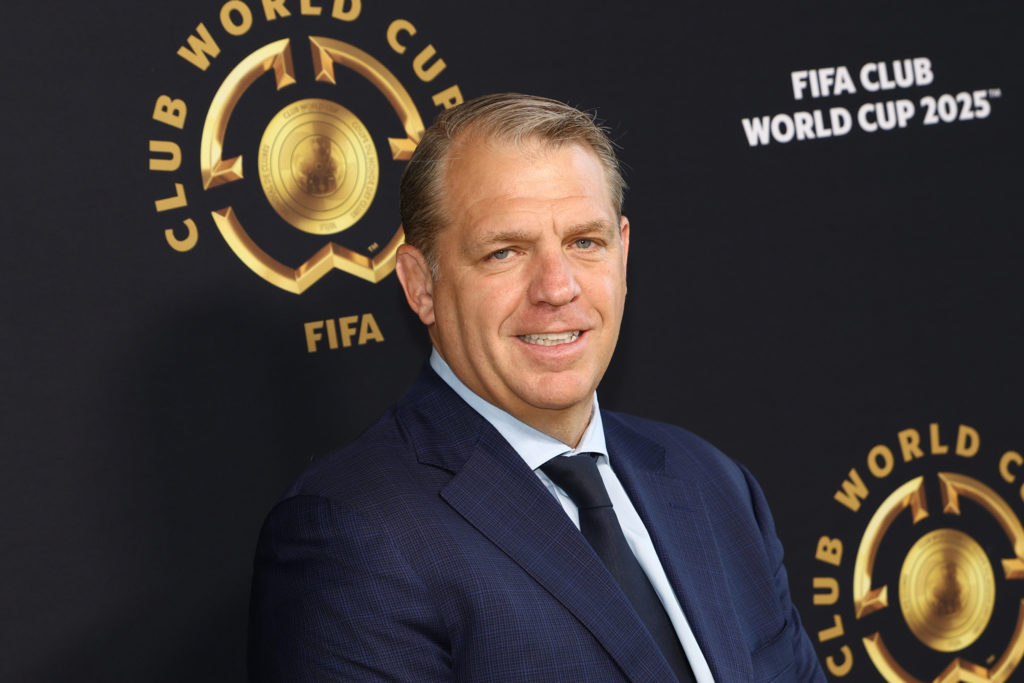 Todd Boehly poses ahead of Chelsea FC v Paris Saint-Germain: Final - FIFA Club World Cup 2025