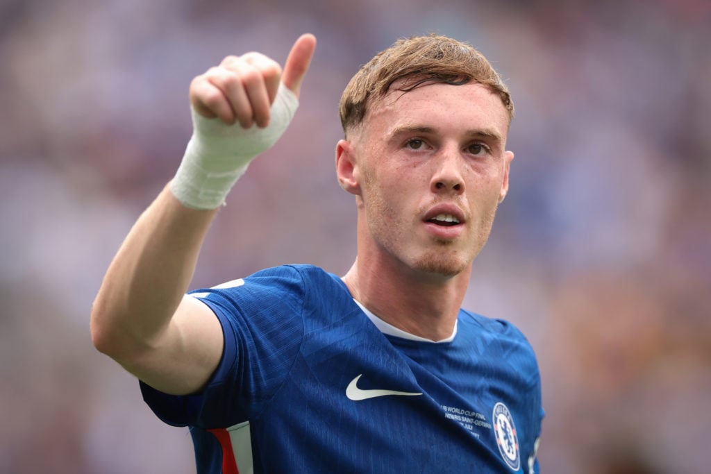 Cole Palmer reacts during Chelsea FC v Paris Saint-Germain: Final - FIFA Club World Cup 2025