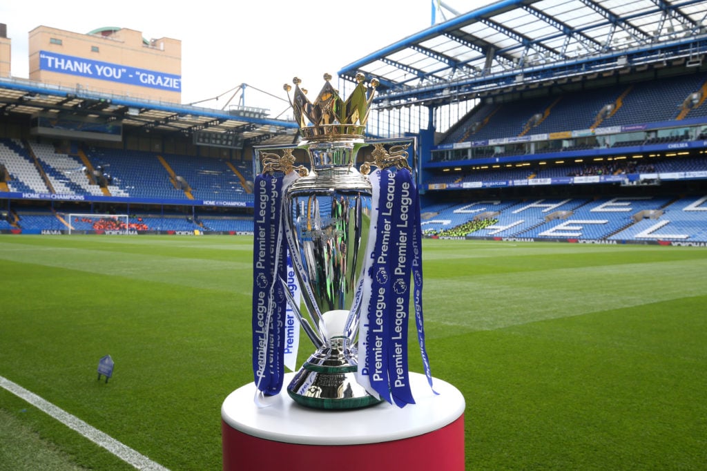 The Premier League trophy on display ahead of Chelsea v Sunderland - Premier League