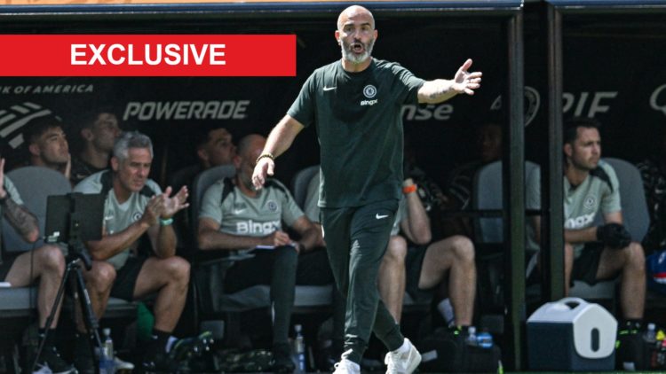 Enzo Maresca issues instructions during Chelsea FC v Paris Saint-Germain: Final - FIFA Club World Cup 2025