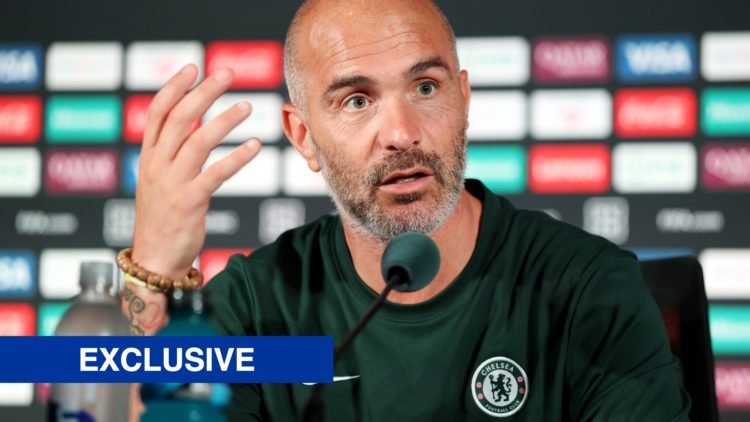 Enzo Maresca speaks to the media after Benfica SL v Chelsea