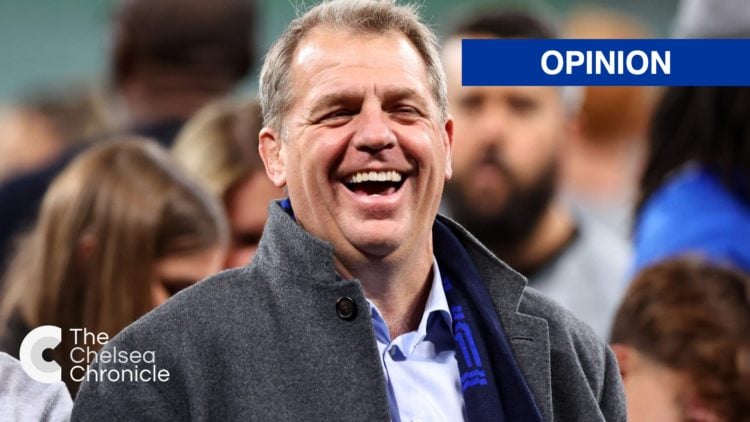 Chelsea co-owner Todd Boehly laughing