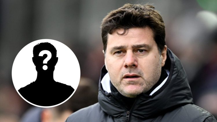 Mauricio Pochettino as the Chelsea manager before the Premier League match against Luton Town. Inset, mystery football player