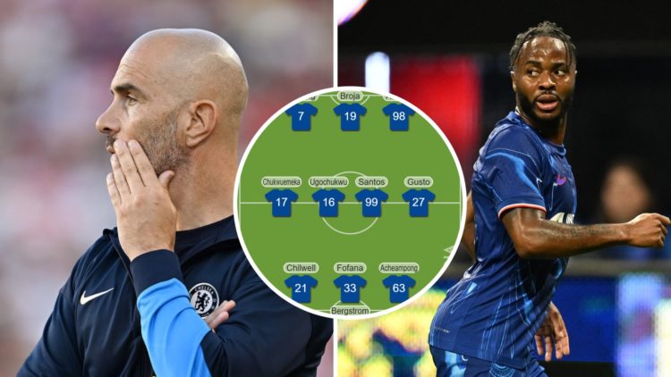 Enzo Maresca looks on during Chelsea FC v Wrexham - Pre-Season Friendly. Raheem Sterling in action during Chelsea FC v Club America - Pre-Season Fr...