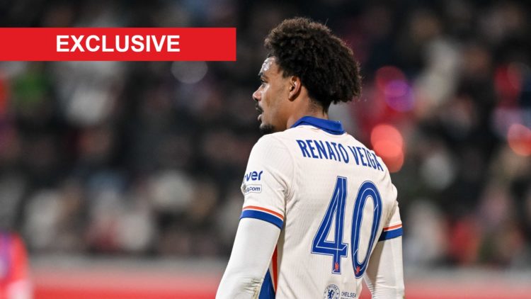 Renato Veiga looks on during 1. FC Heidenheim 1846 v Chelsea FC - UEFA Conference League 2024/25 League Phase MD4