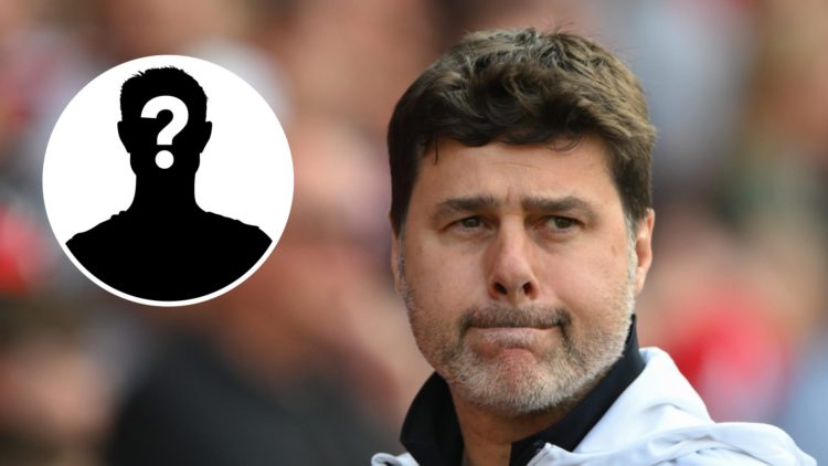 Mauricio Pochettino managing Chelsea against Nottingham Forest in the Premier League. Inset, mystery football player.