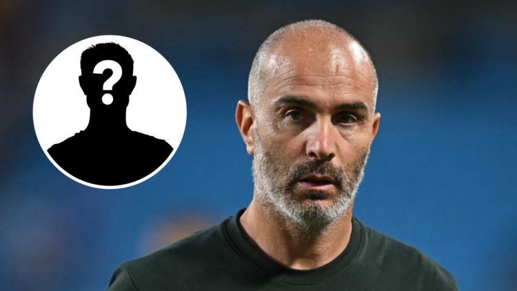 Chelsea head coach Enzo Maresca after beating Benfica at the Club World Cup. Inset, mystery football player.