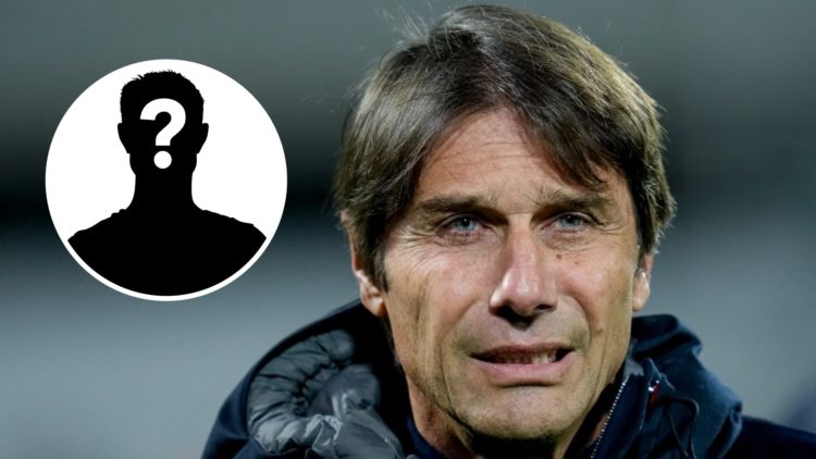 Napoli manager Antonio Conte during the Serie A match against Fiorentina. Inset, mystery football player