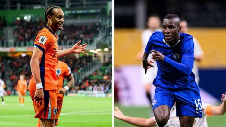 Xavi Simons celebrates during Netherlands v Malta - FIFA World Cup 2026 Qualifier. Nicolas Jackson in action during Chelsea FC v Los Angeles Footba...