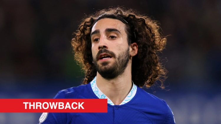 Marc Cucurella playing for Chelsea against Fulham in the Premier League.