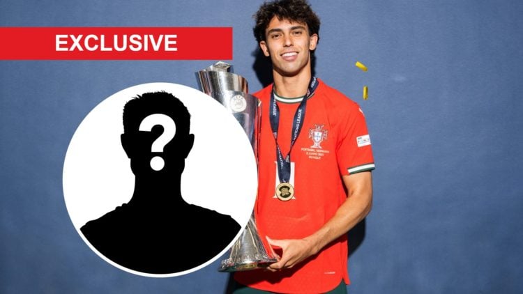 Joao Felix poses with the trophy after UEFA Nations League 2025 Final