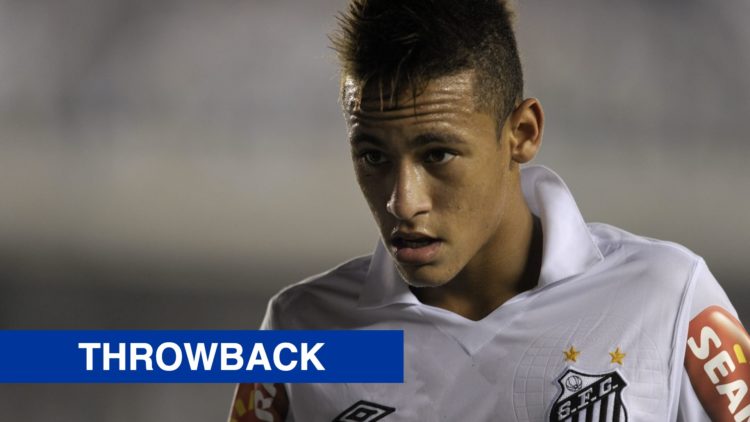 Brazilian football star Neymar, of Santos FC, is seen during their Brazilian Championship football match against Corinthians.