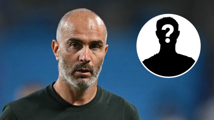 Chelsea boss Enzo Maresca after beating Benfica at the Club World Cup. Inset, mystery football player