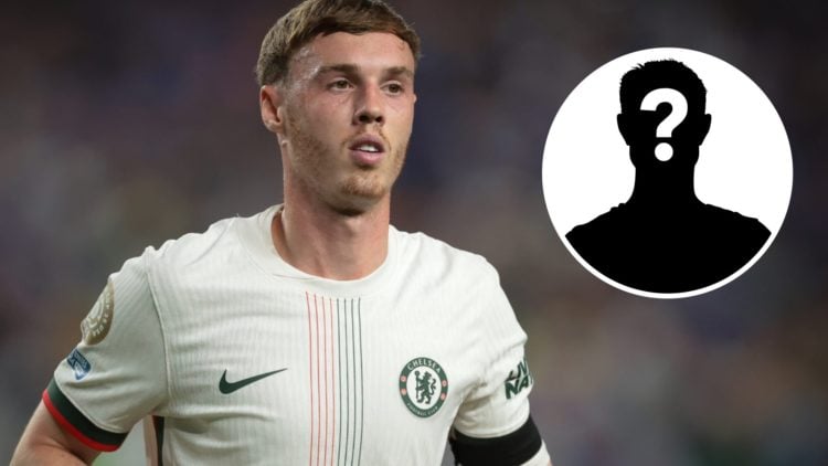 Cole Palmer for Chelsea in the Club World Cup match against Palmeiras. Inset, mystery football player