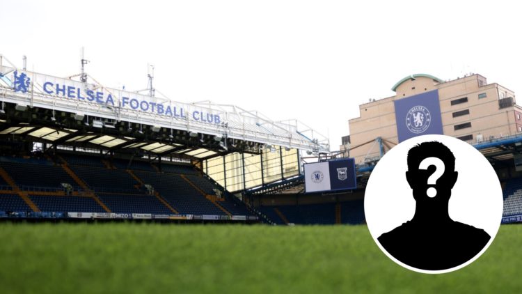 The Stamford Bridge pitch before a Premier League match. Inset, mystery football playerzz