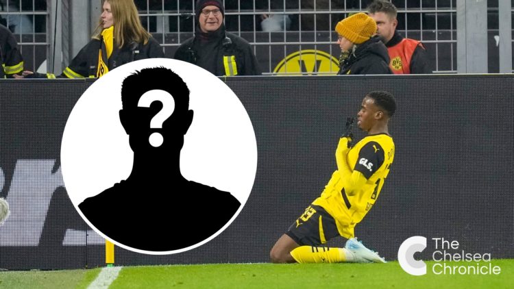 Jamie Gittens celebrates scoring during Borussia Dortmund v FC Bayern München - Bundesliga