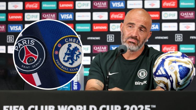 Enzo Maresca speaks to the media during Chelsea FC Training Session And Press Conference - FIFA Club World Cup 2025. The Paris Saint-Germain and Ch...