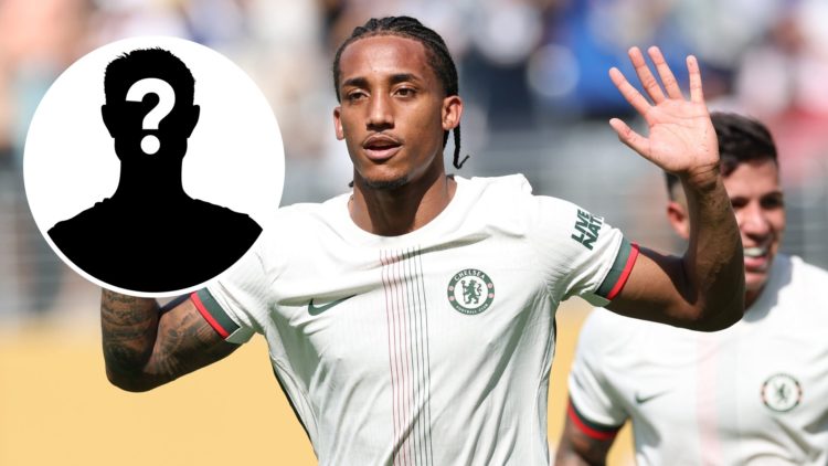 Joao Pedro apologises to Fluminense supporters after scoring during Fluminense FC v Chelsea FC, inset mystery player