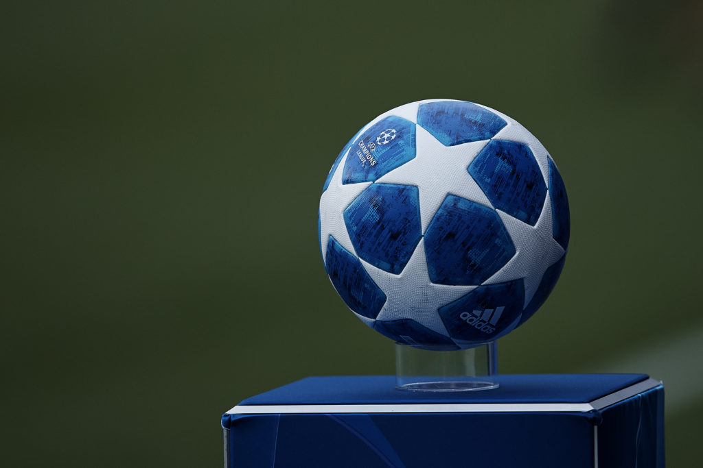 Champions League ball on display ahead of FC Barcelona v PSV - UEFA Champions League Group B