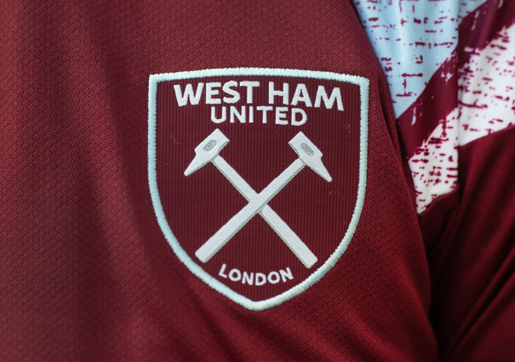 West Ham crest on the shirt prior to West Ham United v Southampton FC - Premier League