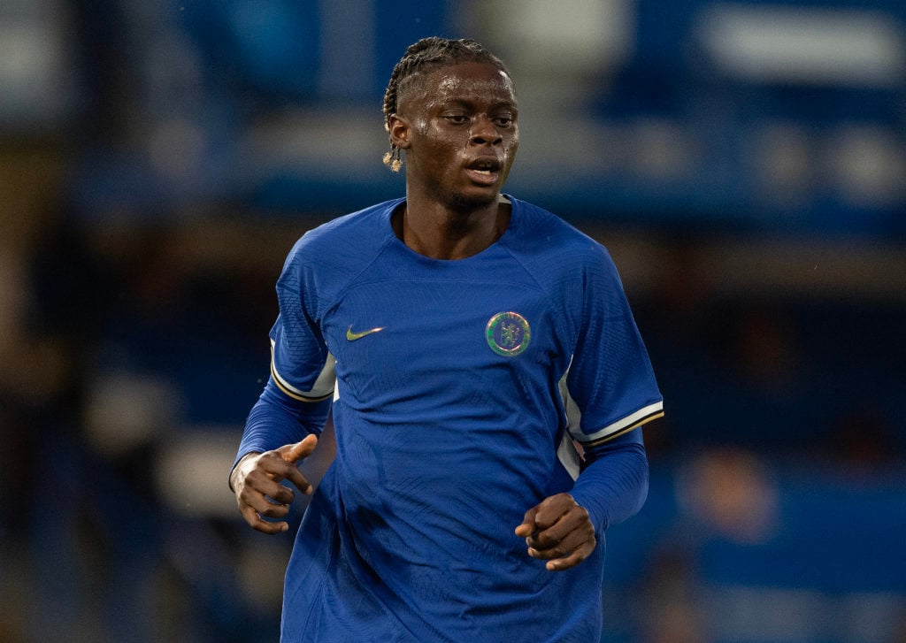 Lesley Ugochukwu in action during Chelsea v AFC Wimbledon - Carabao Cup Second Round
