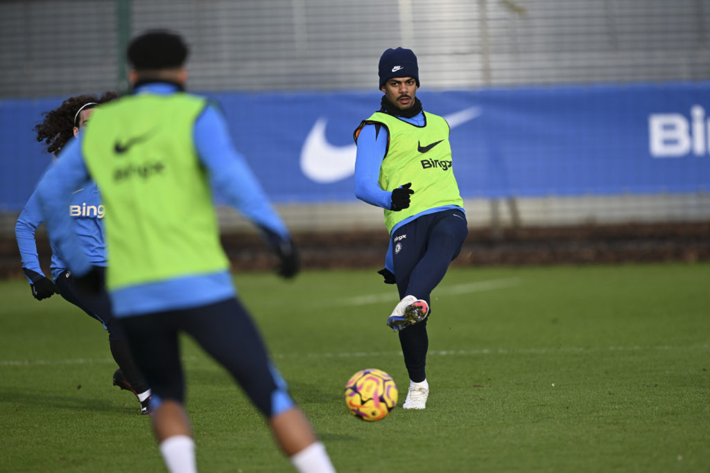 Renato Veiga at Cobham during a Chelsea training session.