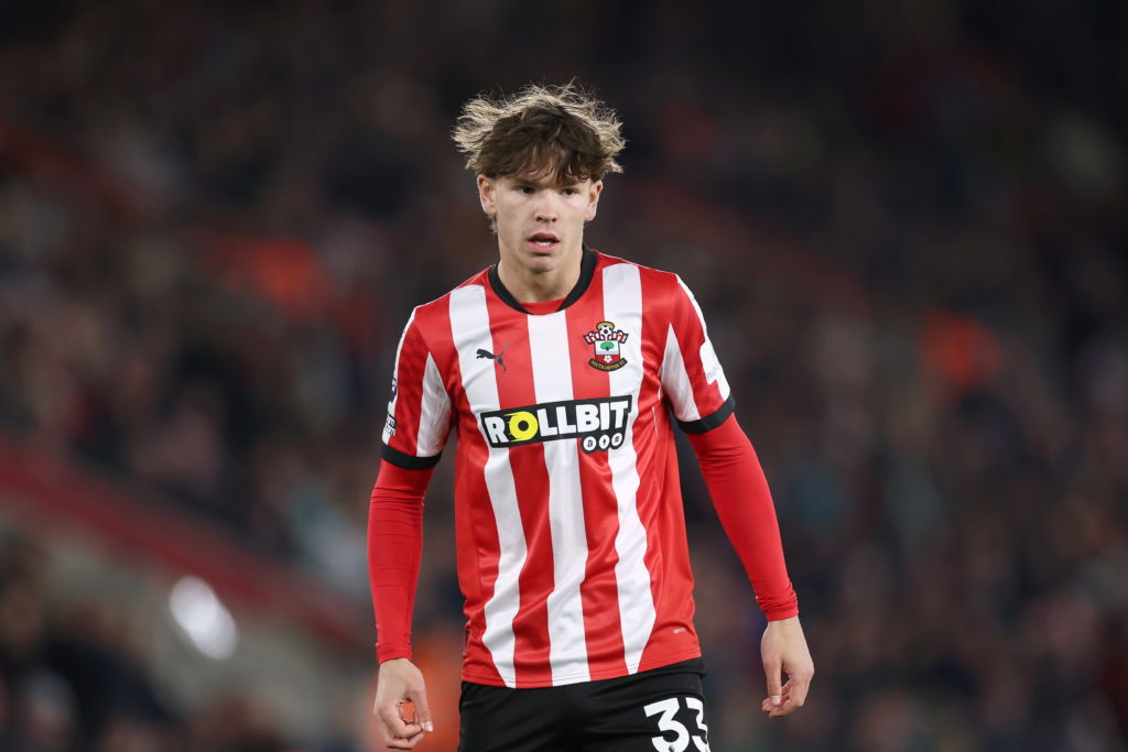 Tyler Dibling looks on during Southampton FC v Crystal Palace FC - Premier League