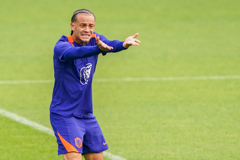 Xavi Simons during Netherlands training session