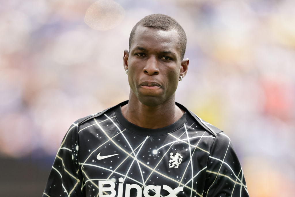 Nicolas Jackson looks on ahead of FIFA Club World Cup Final Paris Saint-Germain vs Chelsea FC