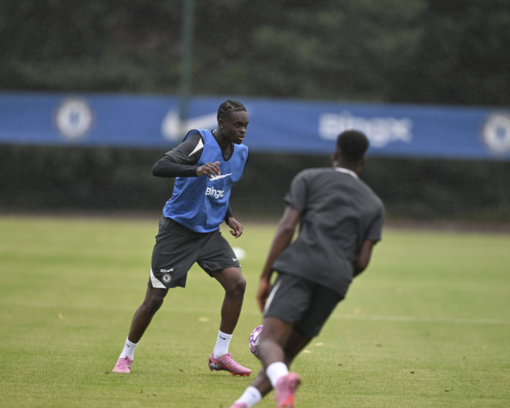 Tyrique George of Chelsea during a training session
