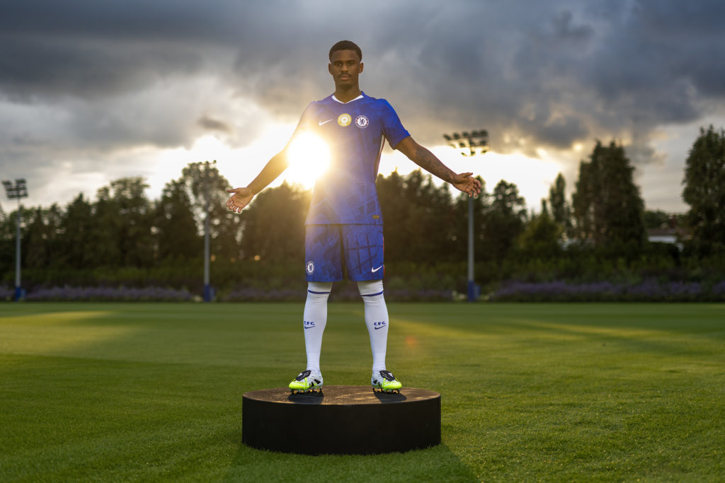 New Chelsea signing Jorrel Hato posing