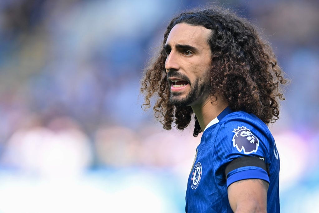 Marc Cucurella in action during Chelsea v Crystal Palace - Premier League